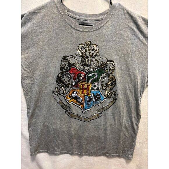 Harry Potter Wizarding World XL/XXL Grey T-Shirt With House Crest - Picture 2 of 8